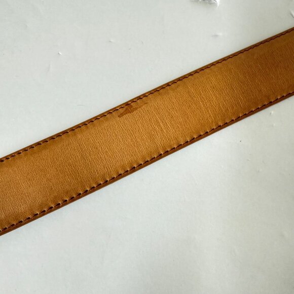 NEW Rod Patrick Boots Mens Western Belt 1.25" Sz 38 Tan Horse Leather Taper End - Picture 9 of 10